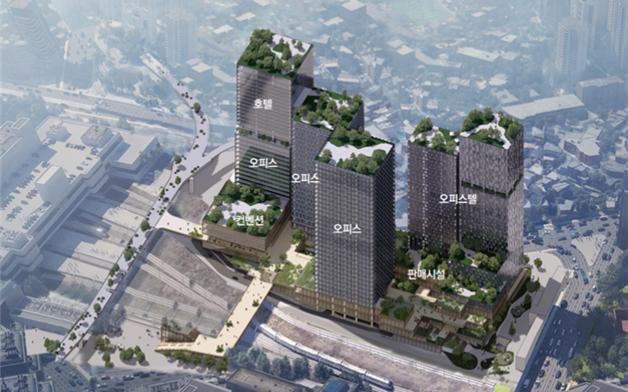 서울역 북역 지역 본격 개발 — 컨벤션 기능을 갖춘 40 층 랜드 마크 복합 도시로 변신