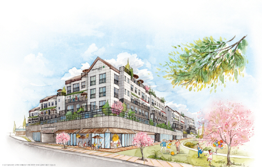테라스 더모스트 동탄 일러스트 투시도. (이미지=한양산업개발)  테라스 더모스트 동탄 일러스트 투시도