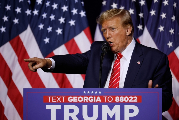US-DONALD-TRUMP-HOLDS-CAMPAIGN-RALLY-IN-ROME,-GA