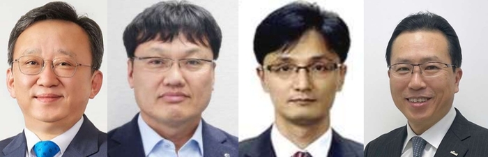 (왼쪽부터)정상혁 신한은행장, 박창훈 신한카드 사장 내정자, 이선훈 신한투자증권 사장 내정자, 전필환 신한캐피탈 사장 내정자.