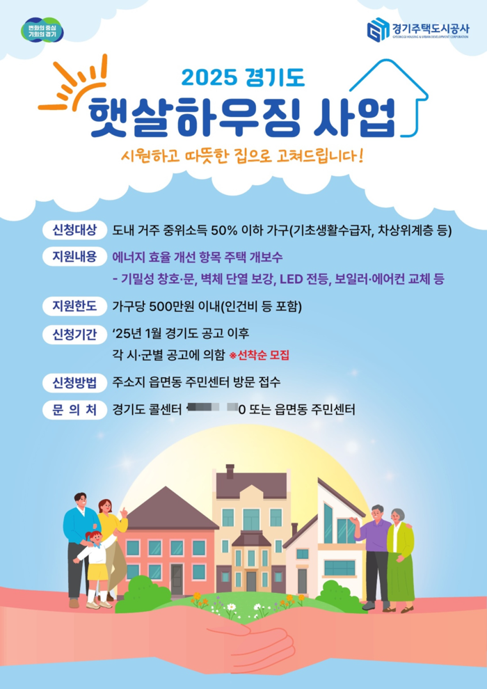 남양주시 '2025 경기도 햇살하우징' 시행 포스터