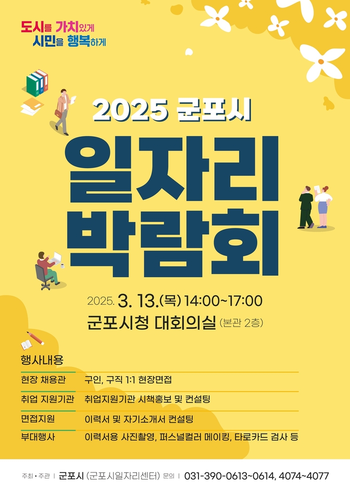 군포시 2025년 상반기 일자리박람회 포스터