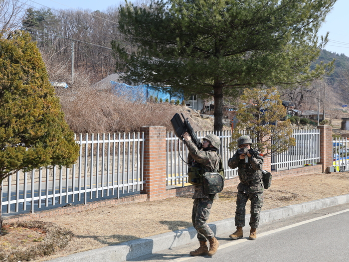 육군 제36보병사단 횡성대대 드론 공격 대비 훈련