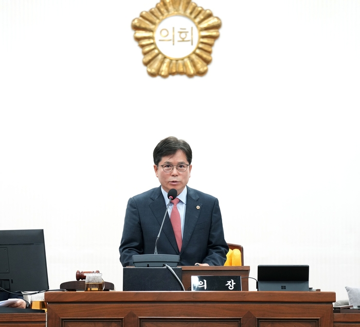 금광연 하남시의회 의장 15일 제339회 임시회 개회 선언