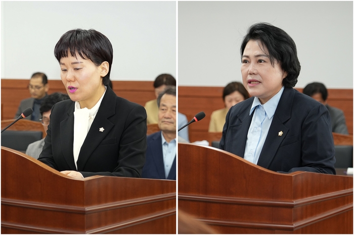 왼쪽부터 한송연-박윤옥 남양주시의회 의원