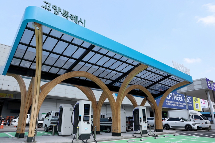 고양특례시 킨텍스 내 '전기차 집중형 급속충전소' 전경