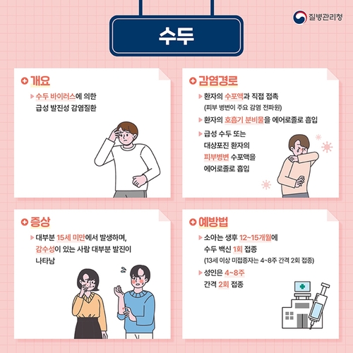수두 예방 안내 카드뉴스