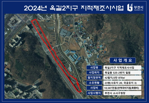 부천시 옥길2지구 지적재조사사업 사업대상지