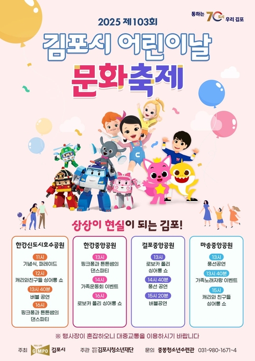2025년 김포시 어린이날 문화축제 포스터