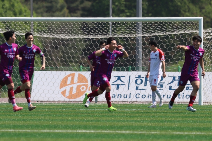 남양주FC 4일 2025 K4리그 9라운드 홈경기에서 역전승