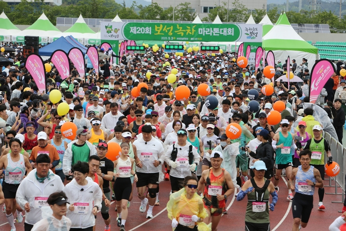 '제20회 보성녹차마라톤' 역대급 흥행, 전국 마라토너 1만 명 집결!
