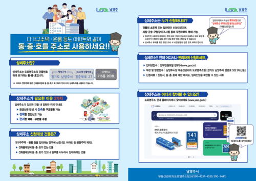 남양주시 원룸-다가구주택 상세주소 직권 부여 안내문