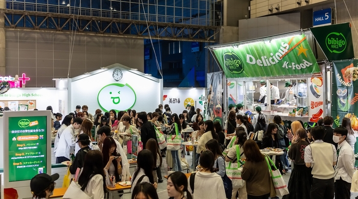 지난 9~11일 사흘간 일본 지바현 마쿠하리 멧세에서 열린 '케이콘 재팬 2025'에서 CJ제일제당이 운영한 '비비고 스쿨' 부스 전경. 사진=CJ제일제당