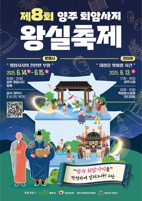 2025년 제8회 양주회암사지왕실축제 포스터