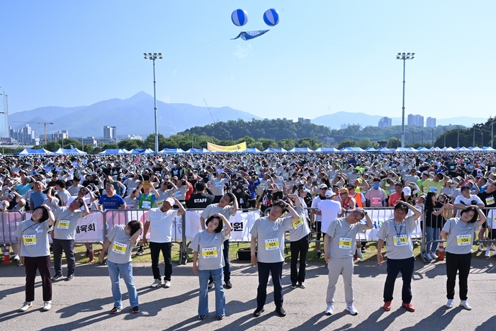 양평군 2024년 제26회 양평이봉주마라톤대회 개최 현장