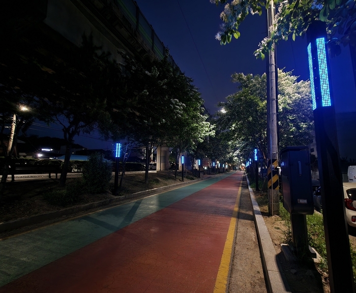 동두천시 자전거도로 안개분사기 설치