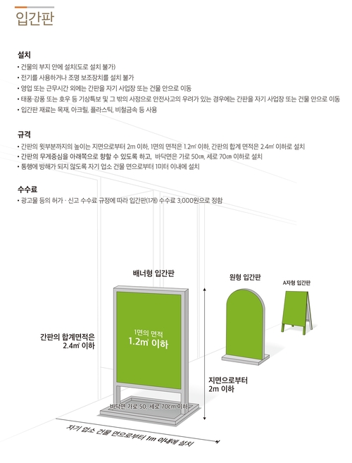 부천시 입간판 가이드라인