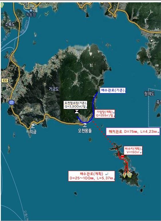 고흥군, 국내 최장 해저관로 도킹 성공... 도양읍 시산도 상수도 공급 청신호 (