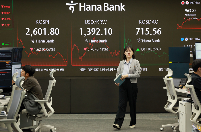 강세 출발했던 코스피 2,600대 약보합 마감