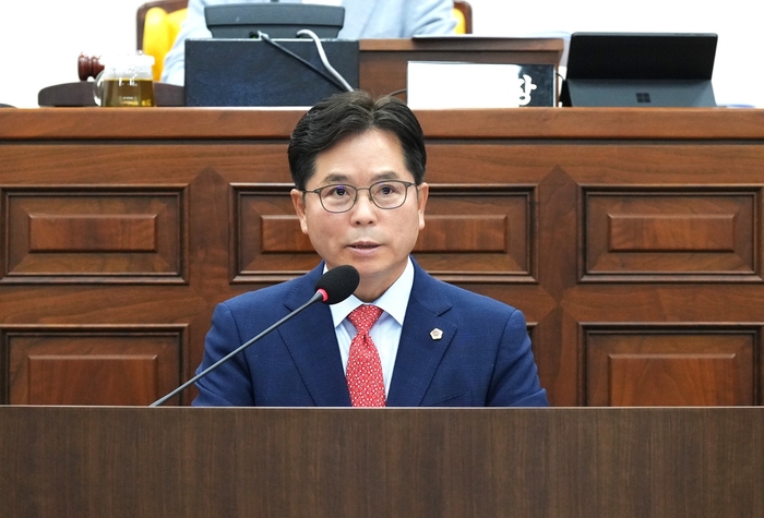 금광연 하남시의회 의장 제340회 정례회에서 대표 발의한 '미사경정장 부지 반환 촉구 건의안' 제안설명