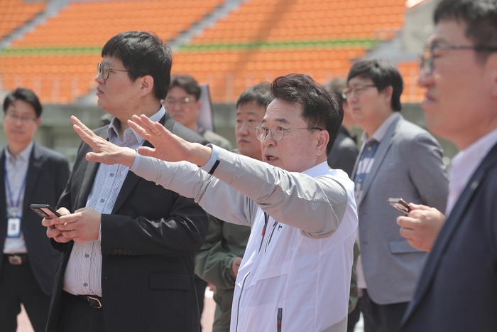 송암스포츠타운 일대 현장 점검