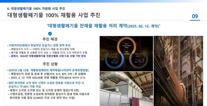 광명시 '생활폐기물 처리 체계 개선 통한 순환경제 체계 구축' 발표 자료