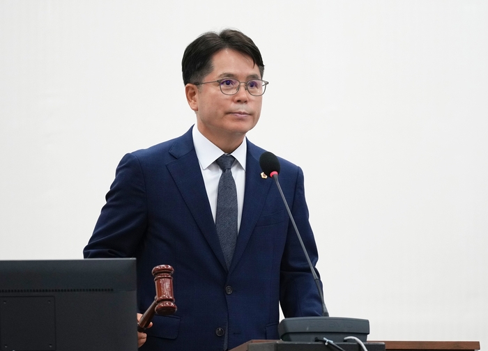 금광연 하남시의회 의장 제340회 제1차 정례회 진행