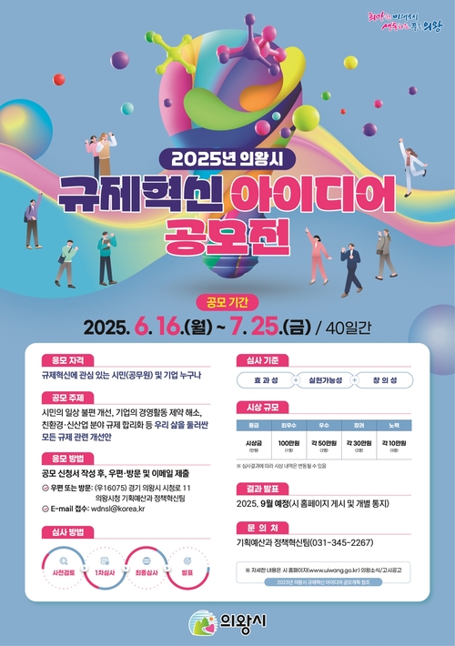 의왕시 '2025년 의왕시 규제혁신 아이디어 공모전' 포스터