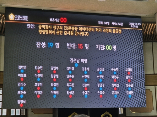 고양특례시의회 23일 '문봉동 데이터센터 허가 과정의 불공정 행정행위에 관한 감사원 감사청구' 의결