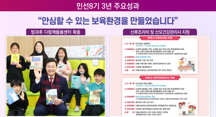 의왕시 민선8기 3주년 기자회견 발표 자료