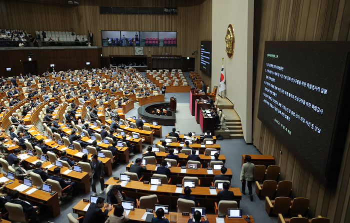 대선 후 본회의, 3대 특검법·검사징계법 상정