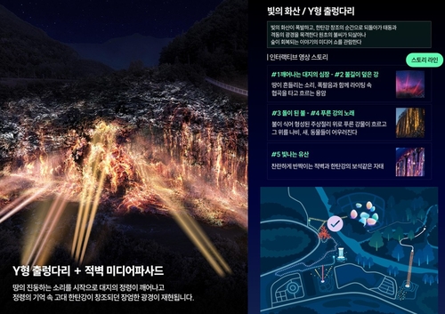 포천시 Y형 출렁다리-적벽 미디어파사드