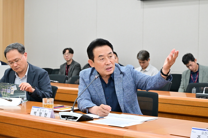 백영현 포천시장 3일 포천한탄강 세계드론제전 착수보고회 주재