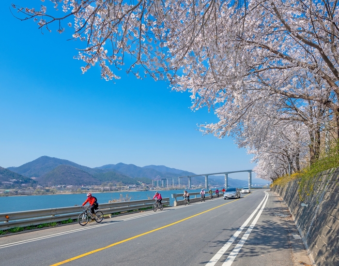 양평 북한강변 자전거길