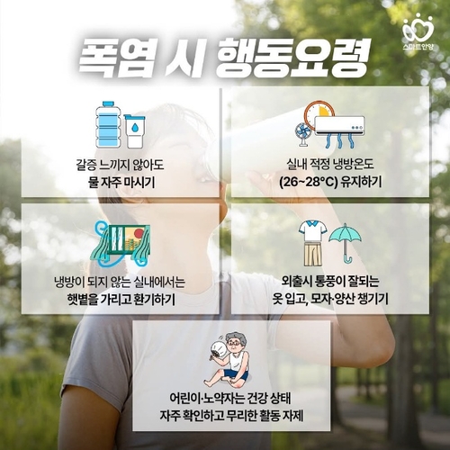 안양시 폭염 시 행동요령 안내 배너