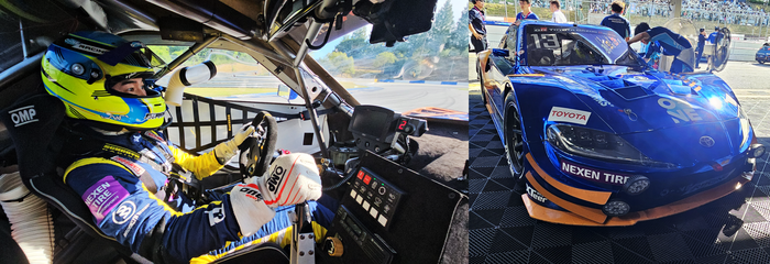 오네 레이싱(O-NE Racing)팀 이정우 드라이버와 차량. 사진=박규빈 기자