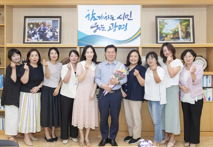 박승원 광명시장 17일 시장실에서 학부모 간담회 운영
