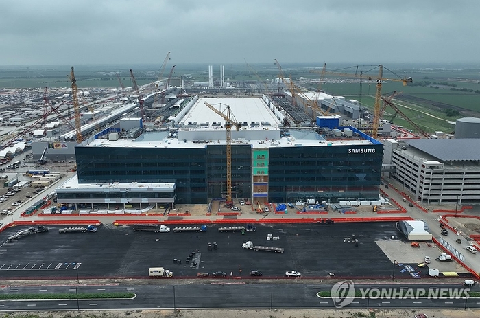 미국 텍사스주 테일러시에 건설 중인 삼성전자 반도체 공장 전경.