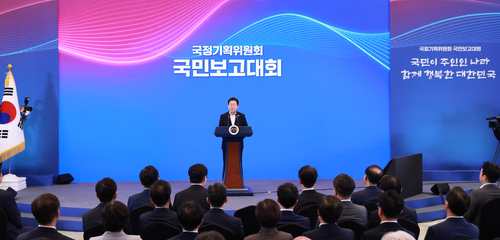이재명 대통령이 13일 청와대 영빈관에서 열린 국정기획위원회 국민보고대회에서 발언하고 있다. 연합뉴스