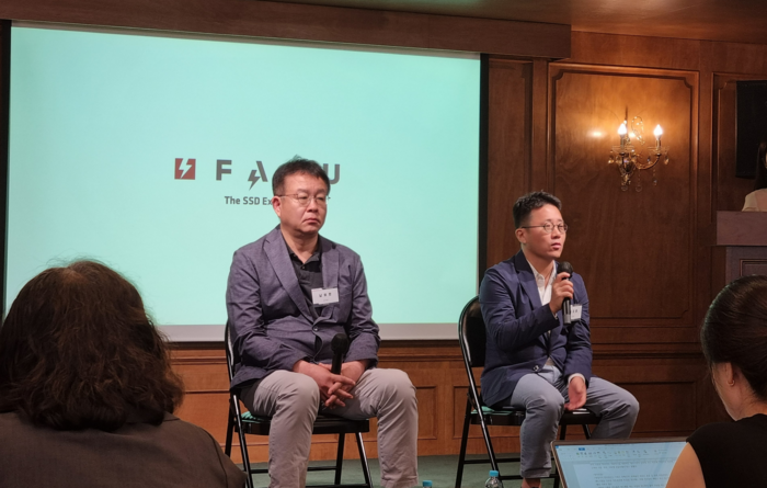 파두 창립 10주년 기념 기자간담회. 남이현(왼쪽) 최고기술책임자(CTO)와 이지효 대표