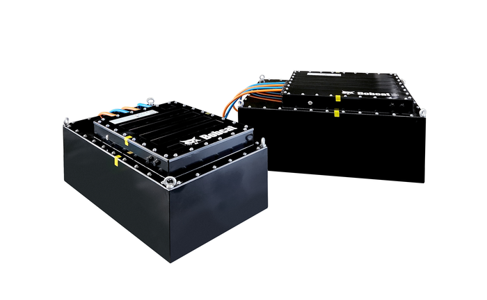레고처럼 블록 형태로 조립 가능한 차세대 건설 장비용 표준화 배터리 팩 'BSUP(Bobcat Standard Unit Pack)'. 사진=두산밥캣 제공