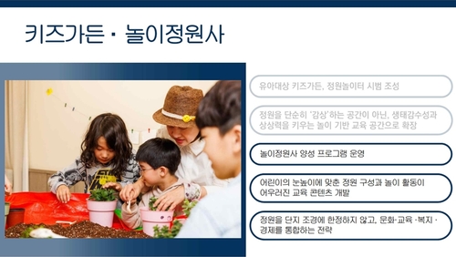 광명시 27일 정원도시 정책 언론브리핑 발표 자료
