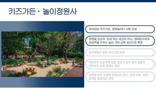 광명시 27일 정원도시 정책 언론브리핑 발표 자료