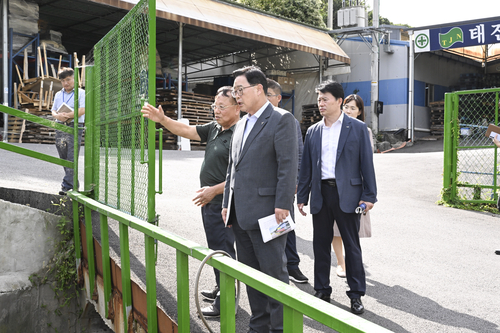 강수현 양주시장 27일 태진산업 방문
