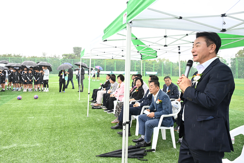 김동근 의정부시장 6일 녹양보조축구장 준공식 주재