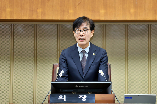 김학기 의왕시의회 의장 9일 제314회 임시회 개회사 발표