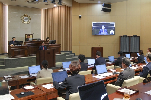 주광덕 남양주시장 제314회 남양주시의회 임시회에서 제2회 추가경정예산안 제안 설명