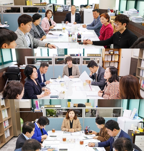 위에서 아래로 안산시의회 기획행정위원회-문화복지위원회-도시환경위원회 14~15일 정책간담회 개최