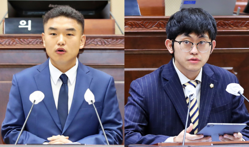 의왕시의회 한채훈-박현호 의원(오른쪽)