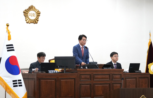 금광연 하남시의회 의장 20일 제343회 임시회 제1차 본회의에서 개회사 발표